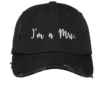 Honeymoon Hat | Mrs | Mrs to be | Im a Mrs | Distressed Hats| Bachelorette Party Hats | Wife to be | Bride | Bride Honeymoon Hat | Wife Gift