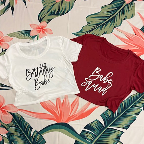 crop top birthday shirts
