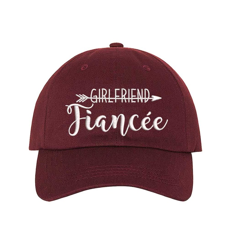 Girlfriend Fiancée & Boyfriend Fiancé Hat Set Engagement Hats for Couples, Proposal Gift, His and Hers Engagement Embroidered Baseball Caps image 5