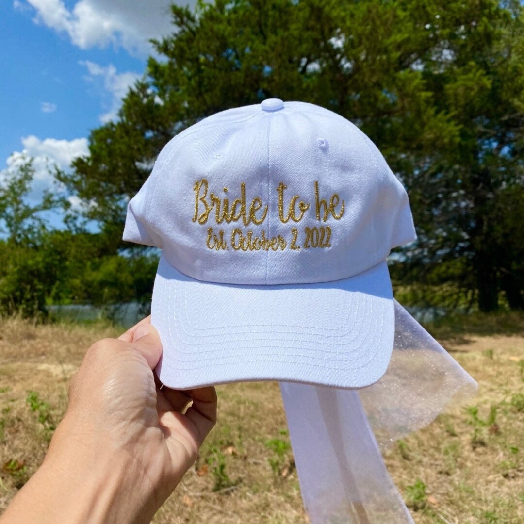 Bride to Be Custom Hat Bachelorette Party Bride Dad Hat With Veil