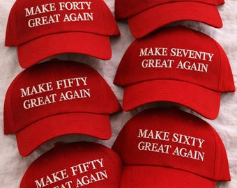 Make [Age] Great Again Hat – Funny Birthday Baseball Cap | 40th 50th 60th 70th 80th 90th Birthday Gift Funny Maga Hat for Birthday party