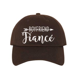 Girlfriend Fiancée & Boyfriend Fiancé Hat Set Engagement Hats for Couples, Proposal Gift, His and Hers Engagement Embroidered Baseball Caps image 10