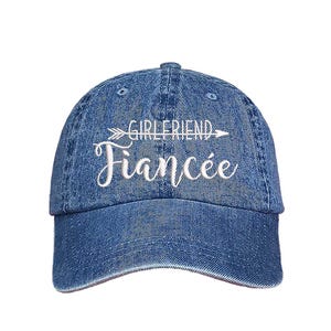 Girlfriend Fiancée & Boyfriend Fiancé Hat Set Engagement Hats for Couples, Proposal Gift, His and Hers Engagement Embroidered Baseball Caps image 7