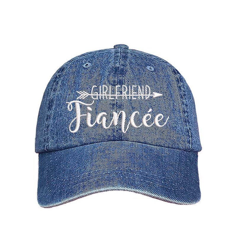 Girlfriend Fiancée & Boyfriend Fiancé Hat Set Engagement Hats for Couples, Proposal Gift, His and Hers Engagement Embroidered Baseball Caps image 7