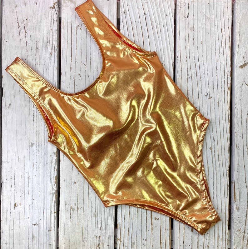 Gold One Piece Swimsuit Gold Bathing suit Sexy Swimsuit one Etsy