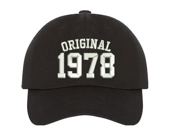 Original 1978 Dad Hats, 40th Birthday Baseball hat, Dad Cap, 1978 Cap, Unisex Hat