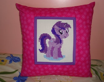 Embroidered My Little Pony Pillow, Amethyst Star, Kids Decor