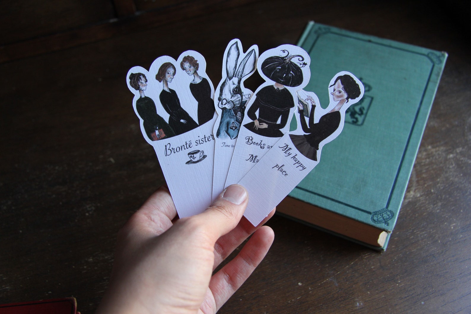White Rabbit Bookmark, Alice in Wonderland Bookmark, Tiny Bookmark ...