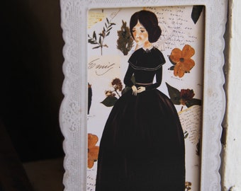 Emily Dickinson framed art - Emily Dickinson Art Print | Dark Academia Wall Art | Gothic Literature Decor | Book Lover Gift
