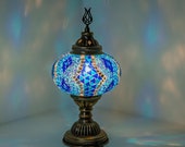Turkish Table Lamp Moroccan Decor Lantern Moon Lamp Bedside Table Lamp - Free Shipping