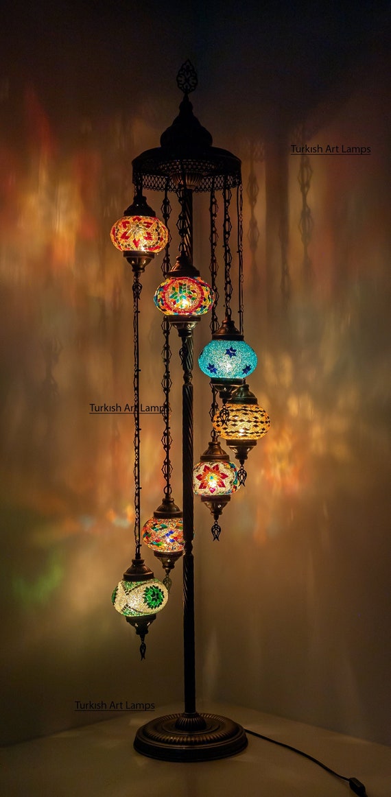 handmade mosaic floor lamp
