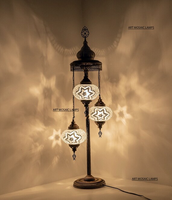 Free Ship Floor Standing Lamp With Globes 7 Diameter Etsy