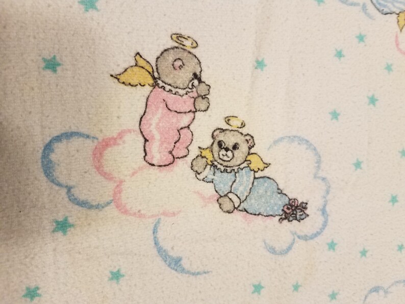 Vintage Hospital Blanket Nursery Mercy Medical Center Flannel Etsy