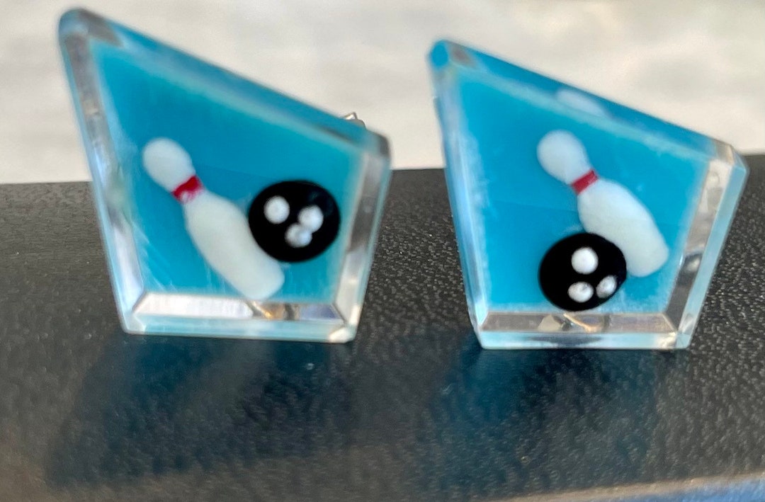 DOWAY Acrylic Bowling Earrings | Fun Dangling Jewelry For Women, Sports Lovers, Teachers - Hypoallergenic Gift