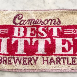 Barhandtuch Cameron's Best Bitter Lion Brauerei Hartlepool Vintage 30 x 20 cm Sammlerstück Mann Cave