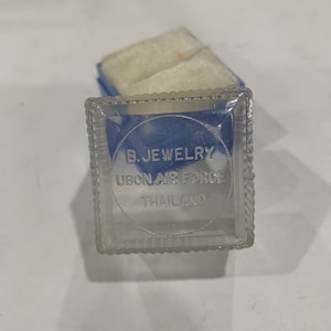 Ubon Air Force Ring Box B Jewelry Store Thailand Velvet Lined 2” x 1 1/2” Excellent Condition