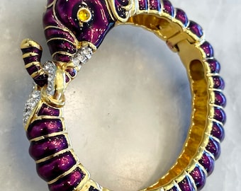 Vintage KJL Kenneth Jay Lane Elephant Bangle: Rhinestone  display picture 1