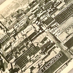 Swift & Company Meat Factory Carte postale Chicago vintage Publicité Souvenir