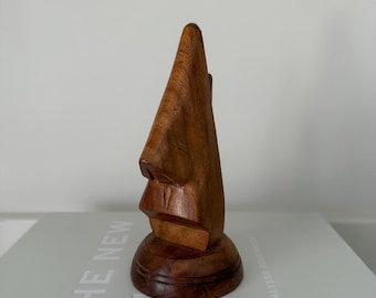 Vintage Wooden Nose Eyeglass Holder by Two's Company