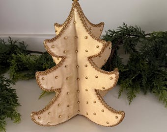 Vintage Gold Plush Christmas Tree