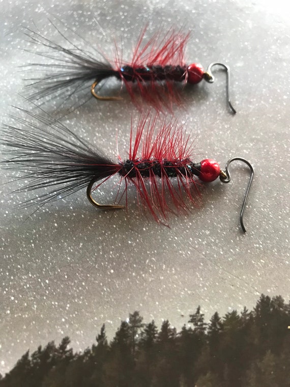 Egg-sucking Leech Fly Fishing Earrings -  Canada