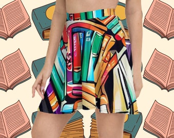 Library book dress, books dresses librarian reading skirt vintage all over print bookworm lover bookshelf inspired with pockets fit flare