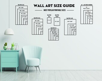 49 Wall Art Standard Size Guide Bundle, Frame Size Guide, Poster Sizes Guide, Frame Size Guide, Wall Art Size Mockup, Print Size Bundle
