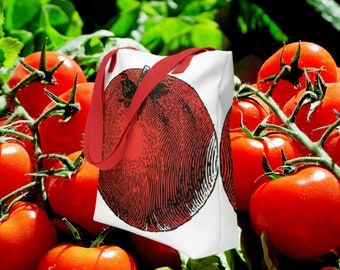 Tomatoes Tote Bag, Reusable Tomato Aesthetic Market Vegetable Shoulder Shopping Farmers Market Food Organic Vegan Gardening Grow Garden