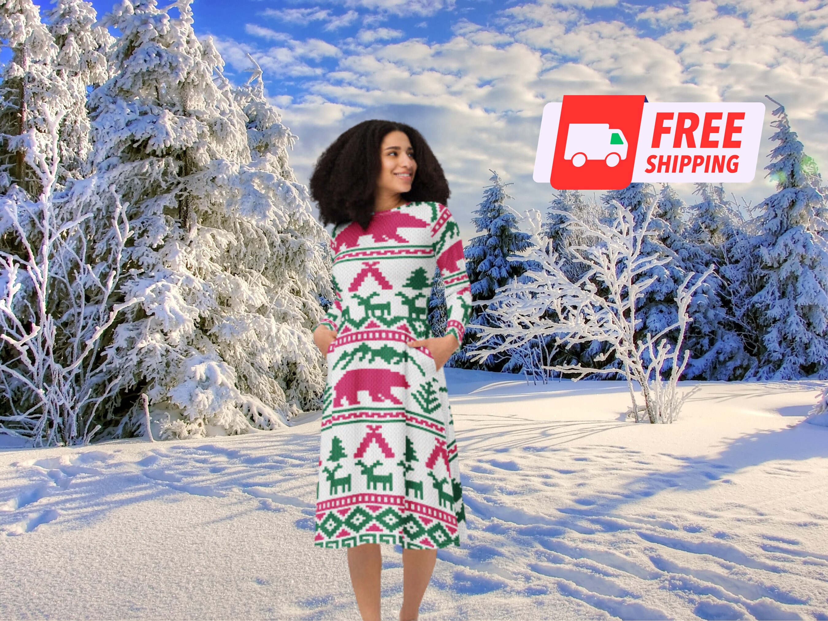  Best Gifts Under 15 Dollars, Funny Christmas Dresses for Women  Cute Xmas Print Sweatshirt Dress Casual Long Sleeve Hoodie Pullover with  Pockets Festive Holiday Sweaters for Women : Sports & Outdoors