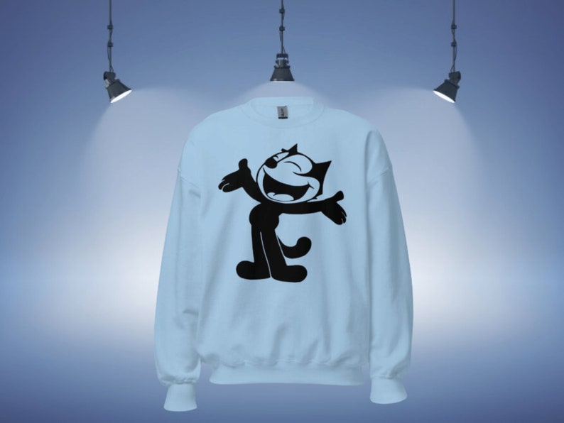 Felix the Cat sweatshirt, spotlight vintage cartoon t-shirt tee lowrider cartoons gift graphic retro streetwear unisex shirt image 3