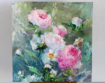 Roses Oil Painting Etsy Roses Oil Painting Etsy