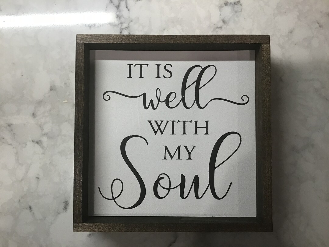 It is Well With My Soul Wood Sign Mini Wood Sign Tiered Etsy