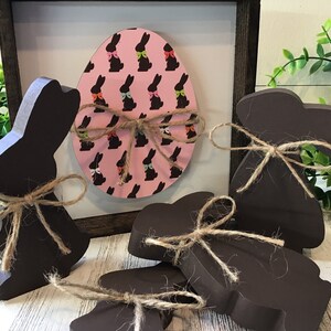 Easter Mini Wood Chocolate Bunny | Easter Bunny | Easter Tier Tray | Easter Decor | Bunny Decor | Tiered Tray Decor | Easter | Wood Bunny