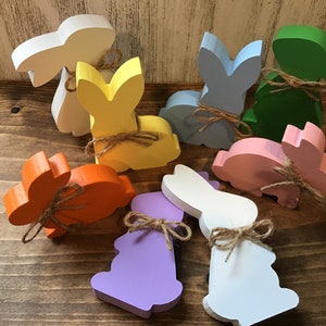 Easter Mini Wood Bunny Asst. Colors | Easter Bunny | Easter Tier Tray | Easter Decor | Bunny Decor | Tiered Tray Decor | Easter | Wood Bunny