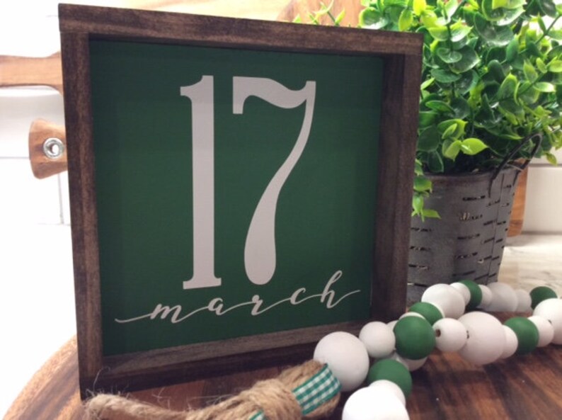 St. Patricks Day Sign March 17 Sign Sign Tier Tray Etsy