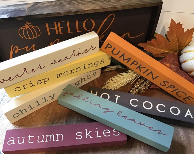 Fall Wood Block Sign