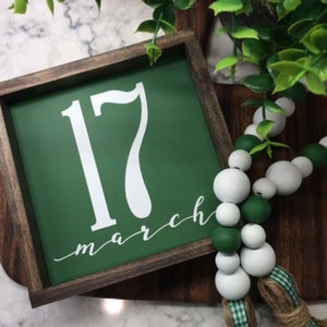 St. Patricks Day Sign | March 17 Sign | Sign Tier Tray | Tiered Tray | St Patricks Day Decor | Framed Sign | 6" x 6" Framed Sign