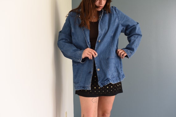 Denim and Co 90s embroidered denim jacket - image 1