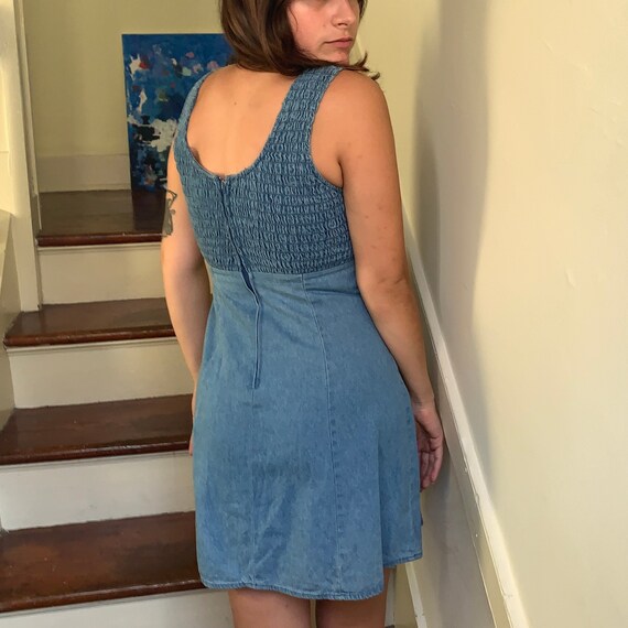 90s y2k vintage no boundaries denim minidress - image 3