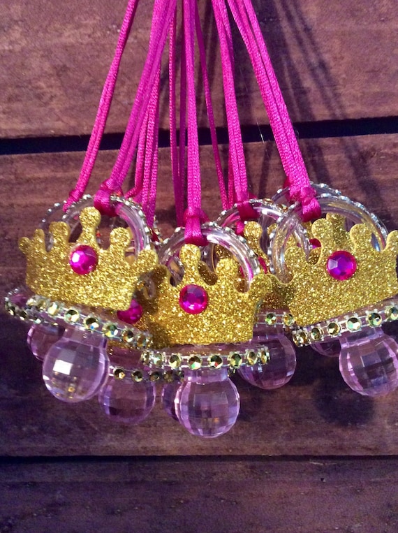 Fuchsia Princess Baby Shower Pacifier Fuchsia Princess Baby Etsy