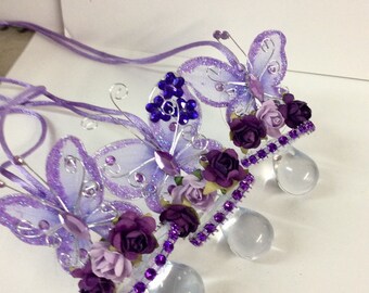Butterfly Purple Flower Baby Shower/butterfly Baby Shower Favor