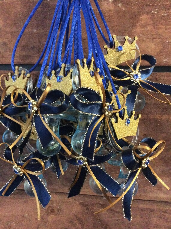 Prince Crown Baby Shower Pacifier Navy Party Necklace Game Royal Favor 10