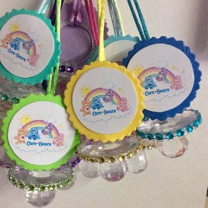 Bears baby shower pacifier/ Care Bears favors pacifier/Care bear necklace game/Care bear baby shower (10 pieces
