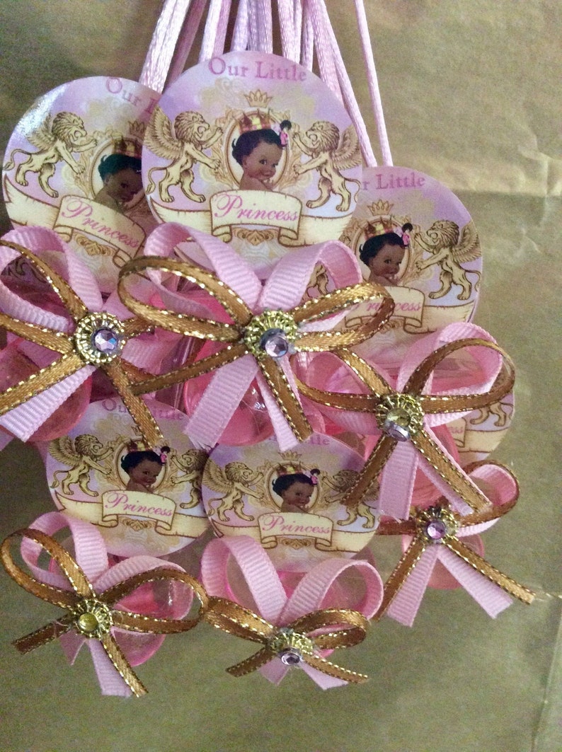 African American Princess Baby Shower Pacifier Aa 2baby Favors Necklace Game