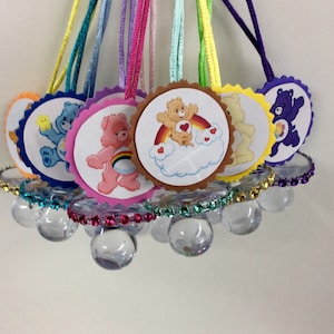 Care Bears baby shower/Care Bears baby shower pacifier/care bear baby shower necklace game/Care Bears baby shower favors/10 per set