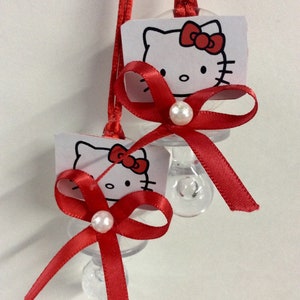 Kitty baby shower/kitty baby shower necklace game/kitty baby shower favors/kitty baby shower pacifier /10 pieces image 3