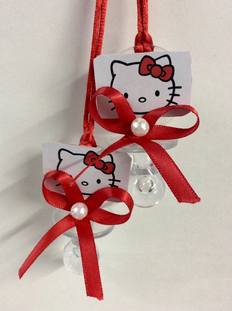 Kitty baby shower/kitty baby shower necklace game/kitty baby shower favors/kitty baby shower pacifier /10 pieces image 3