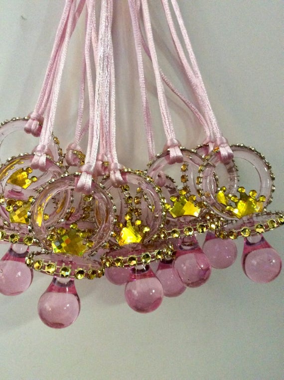 princess crown baby shower favors