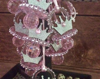 Princess Silver Crown Baby Shower Pacifier/princess Baby Shower