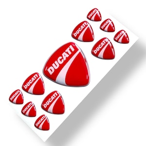 Ducati 3D-embleemstickers met epoxyharskoepel